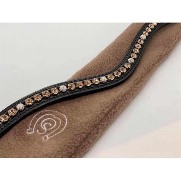 OS buet pandeb�nd m 8mm silk og pav� krystaller