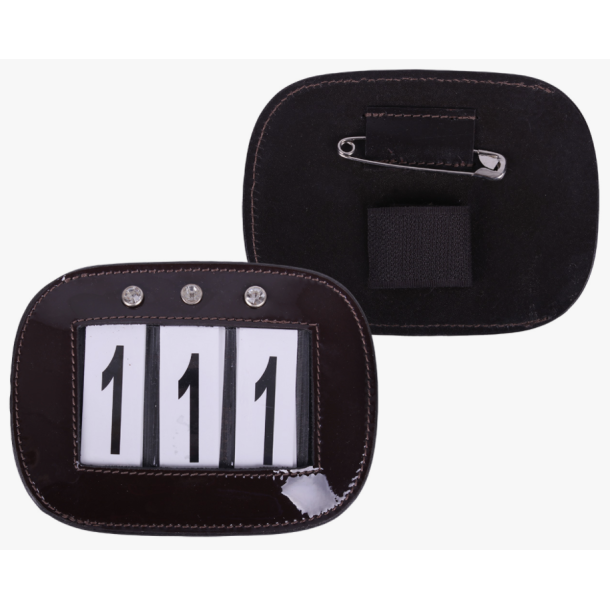 QHP St�vnenummer i l�der med sten (2 stks.)