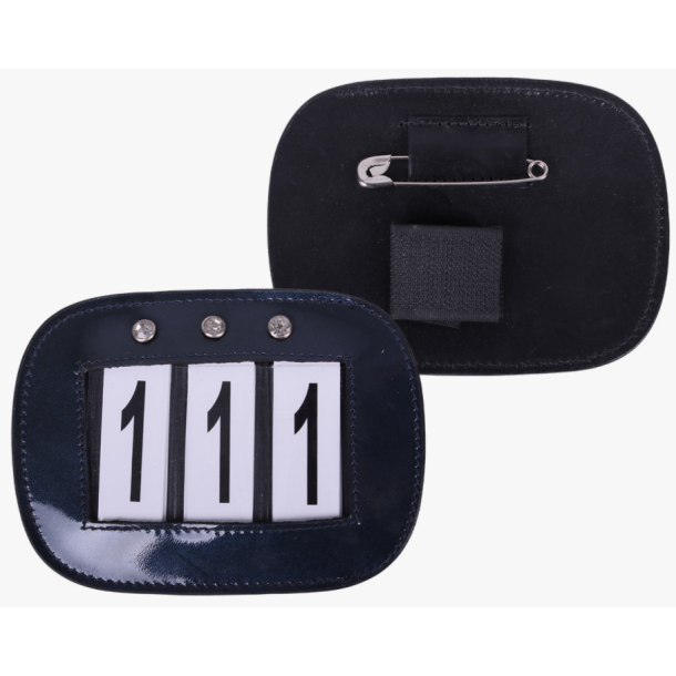 QHP St�vnenummer i l�der med sten (2 stks.)