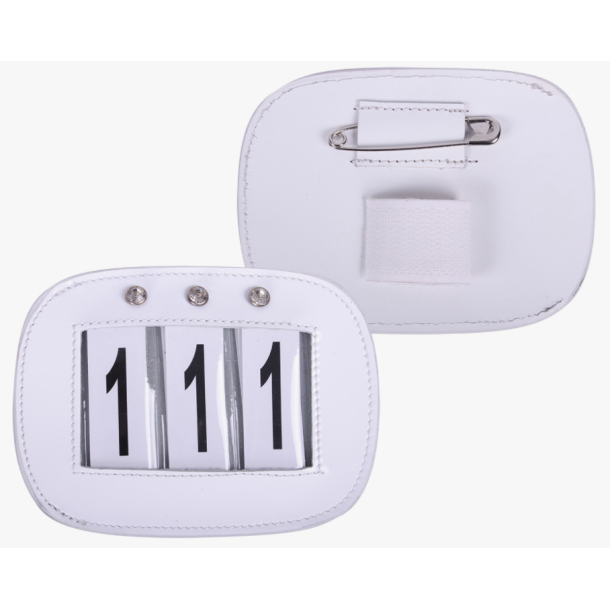 QHP St�vnenummer i l�der med sten (2 stks.)