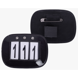 QHP St�vnenummer i l�der med sten (2 stks.)