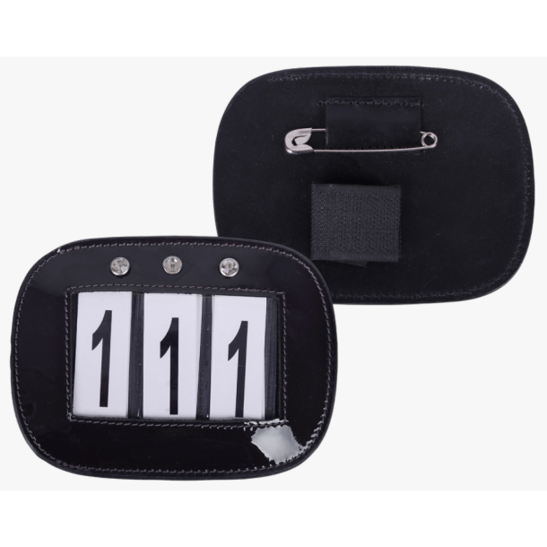 QHP St�vnenummer i l�der med sten (2 stks.)