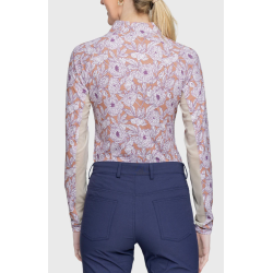 Kastel Tuscan Wild Rose 1/4 zip lang�rmet bluse SS25