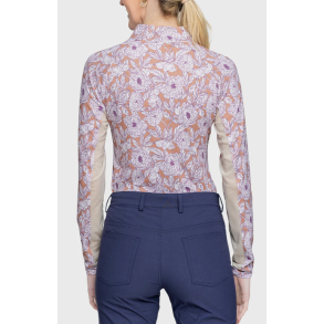 Kastel Tuscan Wild Rose 1/4 zip lang�rmet bluse SS25