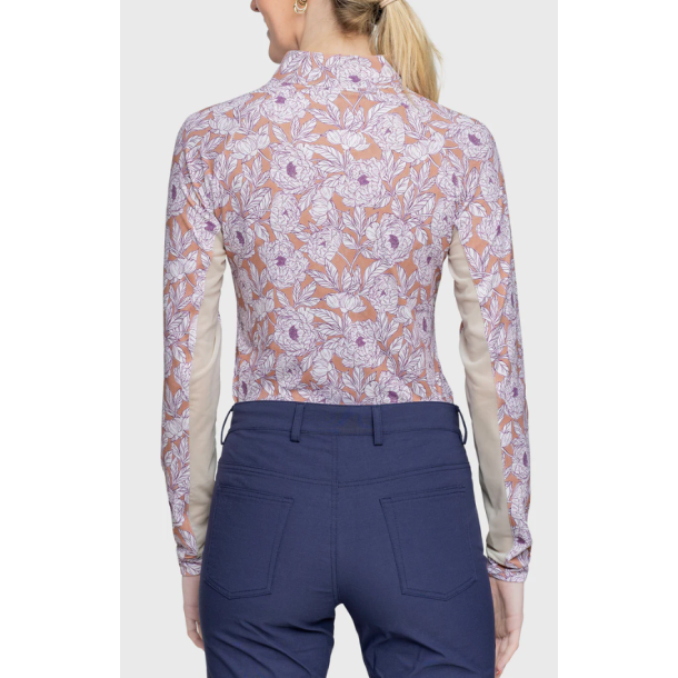 Kastel Tuscan Wild Rose 1/4 zip lang�rmet bluse SS25